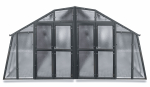 Vario Stahl Gewächshaus Maxi 4,5 Nörpelglas 4mm BxL 426x452cm 19m² anthrazit